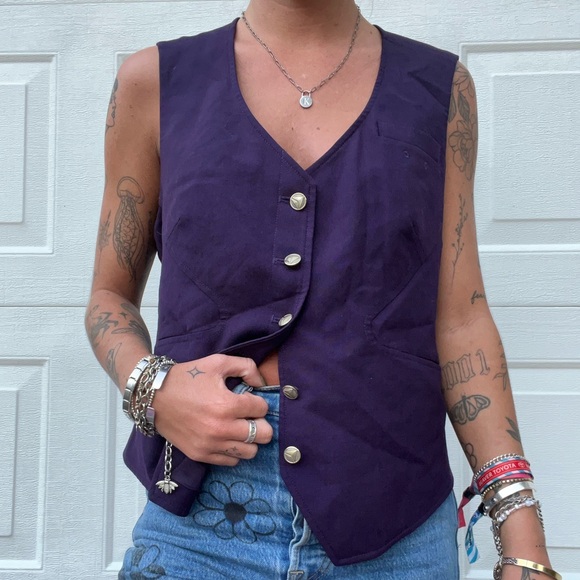 Delta Tops - Vintage Delta Purple Vest Sz 4